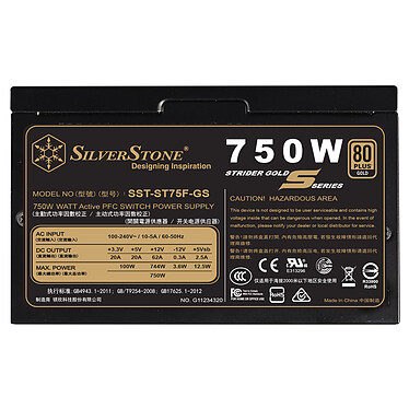 Acheter SilverStone Strider ST75F-GS V3.0 80PLUS Gold