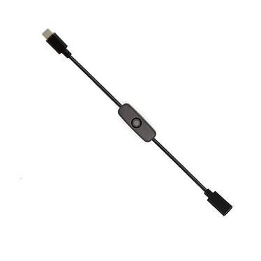Interruptor de encendido USB tipo C para Raspberry Pi 4B Cable de alimentación USB-C con conmutador compatible con Raspberry Pi 4B