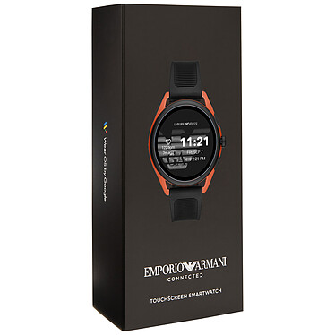 Emporio Armani Connected Smartwatch 3 Gen.5 (44.5 mm / Caoutchouc / Noir et Orange) pas cher