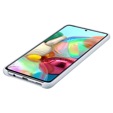 Samsung Coque Silicone Argent Galaxy A71 pas cher