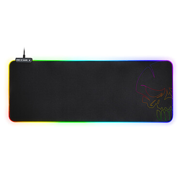 Spirit of Gamer Skull RGB Gaming Mouse Pad XXL Tapis de souris pour gamer avec rétro-éclairage multicolore (Taille XXL)