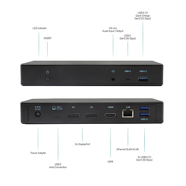 Avis i-tec USB-C/Thunderbolt 3 Triple Display Docking Station + Power Delivery 85W