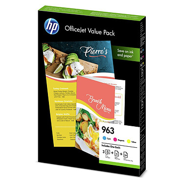 HP Officejet 963 Value Pack (6JR42AE) - Cyan, Magenta et Jaune