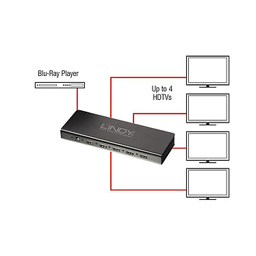 Avis Lindy Splitter HDMI 4K@60Hz - 4 ports