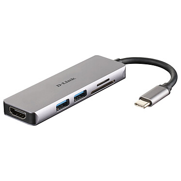 D-Link DUB-M530 Hub USB-C 5-en-1 vers HDMI/USB/microSD/SD