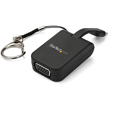 StarTech.com USB-C to VGA Adapter - 1080p with Key Chain and Embedded Cable