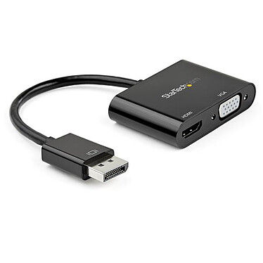 StarTech.com Câble Adaptateur DisplayPort vers HDMI / VGA Multiport Câble DisplayPort 1.4 vers HDMI 2.0b / VGA - 4K Ultra HD 60 Hz avec HDR - Noir