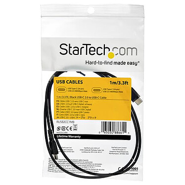 cheap StarTech.com 1m USB-C to USB 2.0 Cable - Black