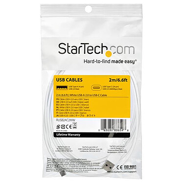 Cable USB-C a USB 2.0 de 2 m de StarTech.com - Blanco a bajo precio