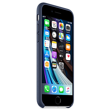 Nota Custodia in pelle Apple per iPhone SE Blu notte