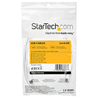 Comprar Cable USB-C a USB-C de 2 m de StarTech.com - Blanco