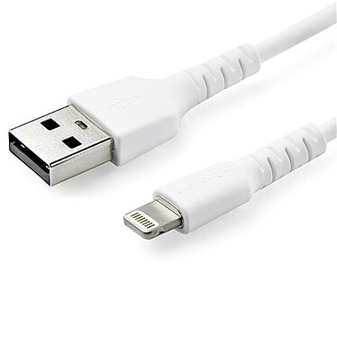Cable USB tipo A a Lightning de StarTech.com - Heavy Duty - 2m - Blanco