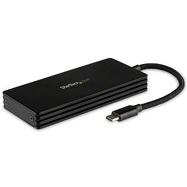 Carcasa externa USB 3.1 resistente de StarTech.com para SSD M.2 SATA con cable USB-C - Aluminio