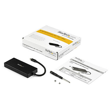 Carcasa externa USB 3.1 resistente de StarTech.com para SSD M.2 SATA con cable USB-C - Aluminio a bajo precio