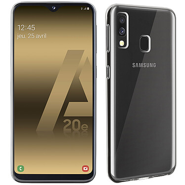 Samsung Galaxy A20e Noir + Akashi Coque Transparente