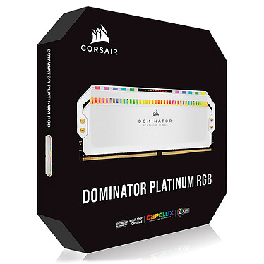 Acheter Corsair Dominator Platinum RGB 32 Go (4 x 8 Go) DDR4 3200 MHz CL16-20 (Blanc)
