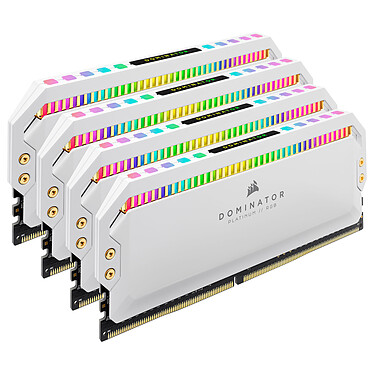 Avis Corsair Dominator Platinum RGB 64 Go (4 x 16 Go) DDR4 3200 MHz CL16 - Blanc (CMT64GX4M4C3200C16W)