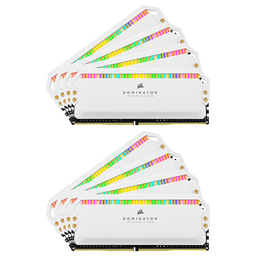 Corsair Dominator Platinum RGB 128 GB (8 x 16 GB) DDR4 3200 MHz CL16 - Blanco