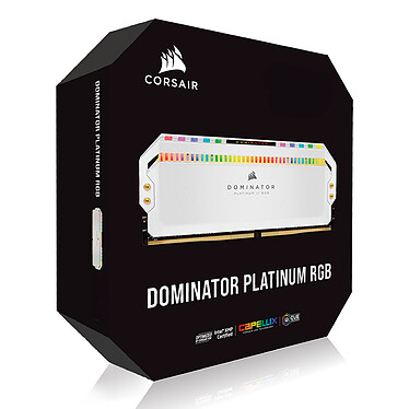 Avis Corsair Dominator Platinum RGB 128 Go (8 x 16 Go) DDR4 3200 MHz CL16 - Blanc