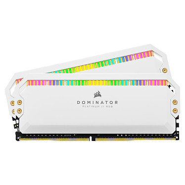 Corsair Dominator Platinum RGB 16 Go (2 x 8 Go) DDR4 3200 MHz CL16 - Blanc (CMT16GX4M2C3200C16W)