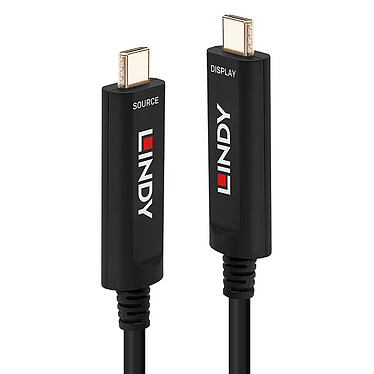 Cavo ibrido in fibra ottica Lindy USB tipo C Vido (15 m)