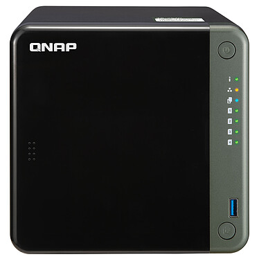 QNAP TS-453D-4G Serveur NAS 4 baies avec 4 Go de RAM avec processeur Quad-Core Intel Celeron J4125 2.0 GHz - LAN 2.5 GbE (sans disque dur)