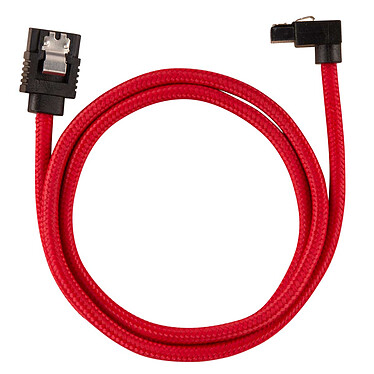 Corsair Câble SATA gainé Premium 60 cm connecteur coudé (coloris rouge)