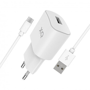 xqisit Caricatore da viaggio 2.4 A USB / Micro-USB Bianco