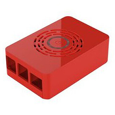 Boitier pour Raspberry Pi 4 Model B avec bouton d'alimentation (Rouge)