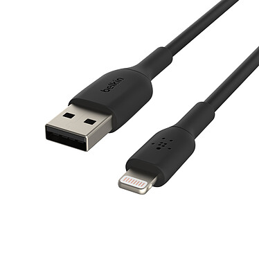Cable MFI USB-A a Lightning de Belkin (negro) - 2 m a bajo precio