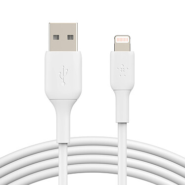 Cable MFI USB-A a Lightning de Belkin (blanco) - 2 m