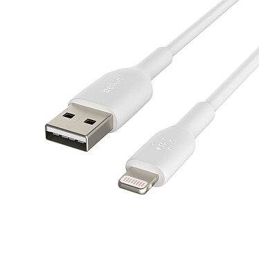 Avis Belkin Pack de 2 Câbles USB-A vers Lightning MFI (blanc) - 1 m