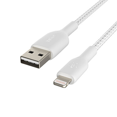 Belkin Câble USB-A vers Lightning MFI renforcé (blanc) - 1 m pas cher