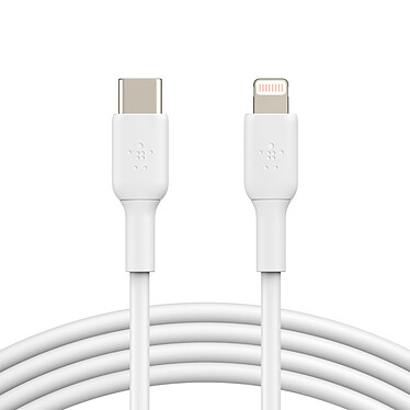 Cable MFI USB-C a Lightning de Belkin (blanco) - 1m