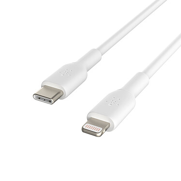 Belkin Câble USB-C vers Lightning MFI (blanc) - 1 m pas cher
