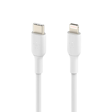 Avis Belkin Câble USB-C vers Lightning MFI (blanc) - 1 m