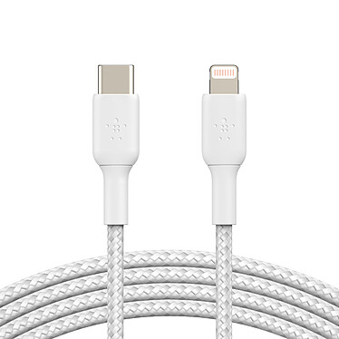 Cable MFI USB-C a Lightning de Belkin (blanco) - 2 m