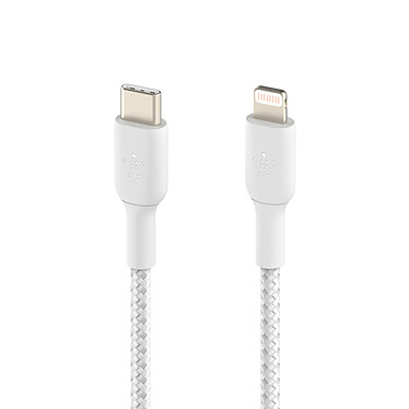 Avis Belkin Câble USB-C vers Lightning MFI renforcé (blanc) - 2 m