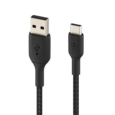 Avis Belkin Câble USB-A vers USB-C renforcé (noir) - 2 m
