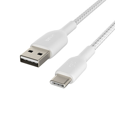 Belkin Câble USB-A vers USB-C renforcé (blanc) - 1 m pas cher