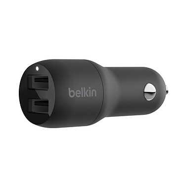 Belkin Boost Charge Chargeur de voiture 2 ports USB-A (24 W) sur prise allume-cigare (Noir)