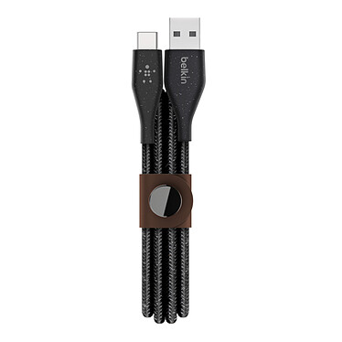 Belkin DuraTekPlus USB C to USB A with closure strap (Black