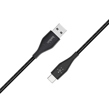 cheap Belkin DuraTekPlus USB-C to USB-A with closure strap (Black) - 1.2 m