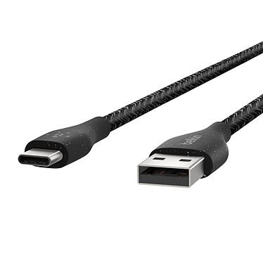 Buy Belkin DuraTekPlus USB-C to USB-A with closure strap (Black) - 1.2 m