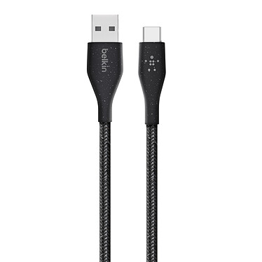 Nota Belkin DuraTek Plus da USB-C a USB-A con cinturino di chiusura (nero) - 1,2 m