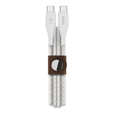 Belkin Boost Charge USB-C a USB-C con cinturino di chiusura (bianco) - 1,2 m