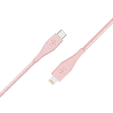 Acheter Belkin USB-C Boost Charge DuraTek avec connecteur Lightning et sangle de fermeture (Rose) - 1.2 m