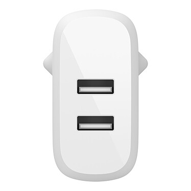 Acheter Belkin Boost Charge Chargeur secteur 2 ports USB-A 24 W avec câble USB-A vers USB-C (Blanc)