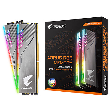 Gigabyte AORUS RGB Memory 16 Go (2 x 8 Go) DDR4 3200 MHz CL16 - Argent