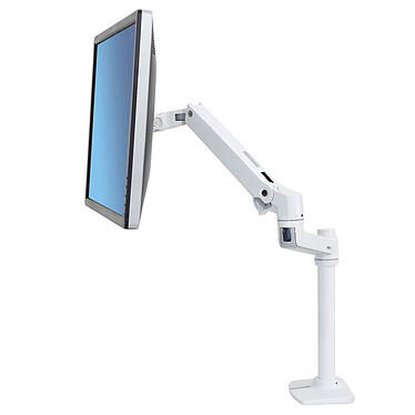 Ergotron LX Desk Mount LCD Monitor Arm Tall Pole Blanc
